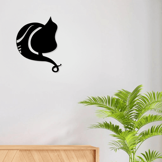 Minimalist Ganesh Metal Wall Art – Abstract Ganesha Wall Hanging | Modern Hindu Home Decor for Home, Temple, Living Room & Office