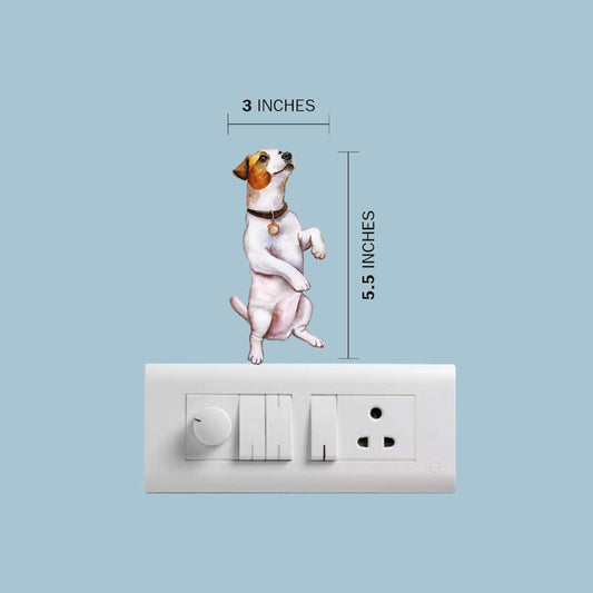 Dog Wall Sticker size 3x5.5 inch – removable puppy vinyl wall decal