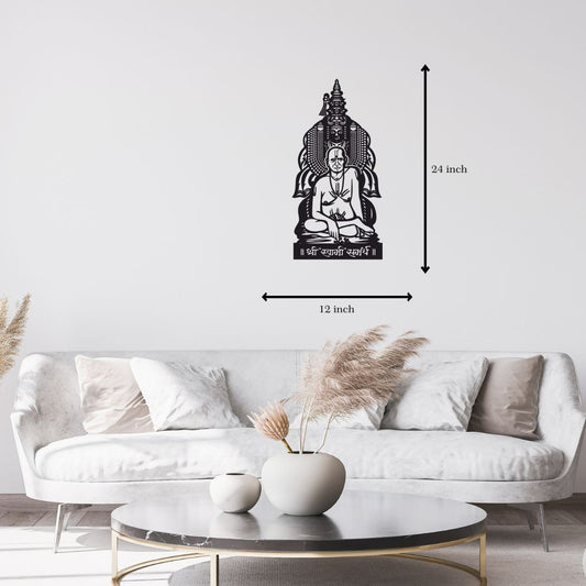 Tulja Bhavani and Swami Samarth Metal Wall Art With Light size