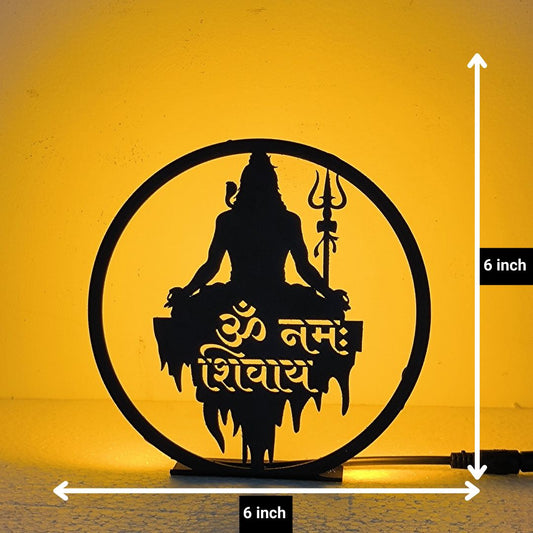 Om Namah Shivay Table Lamp – Divine Spiritual Lighting for Home Décor size