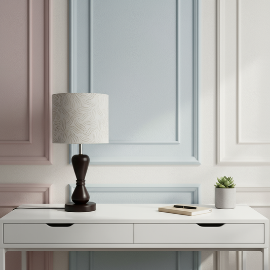 Fabric Lamp Shade β Block Print Cotton Pleated