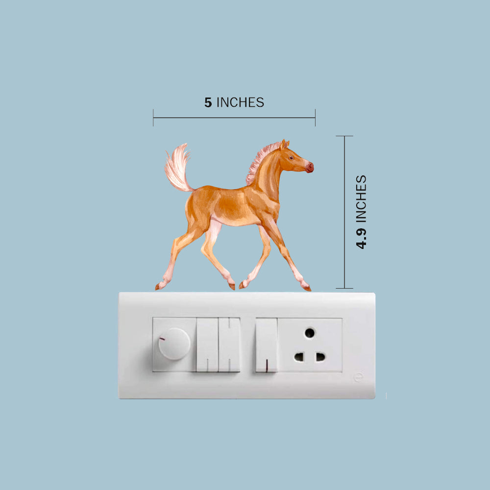 Horse Wall Sticker size 5x4.9 inch – removable vinyl decal for bedroom décor