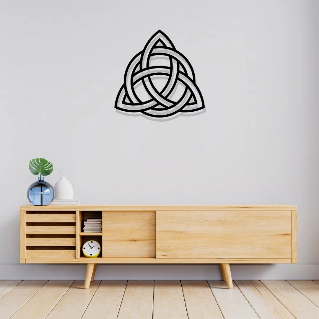 Artrooms Viking Symbol Metal Wall Art - Wall Decoration | Wall Hanging (25x25 inch) | Black Matte Finish