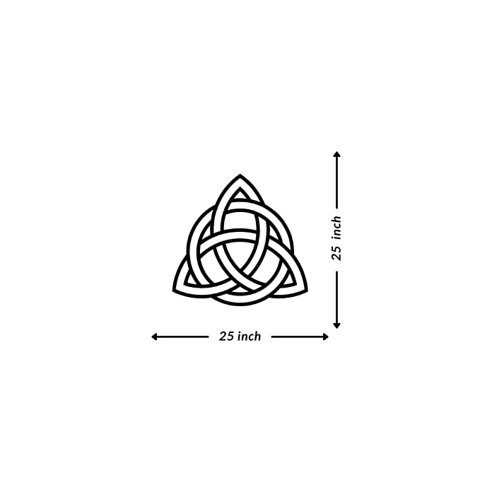 Artrooms Viking Symbol Metal Wall Art - Wall Decoration | Wall Hanging (25x25 inch) | Black Matte Finish