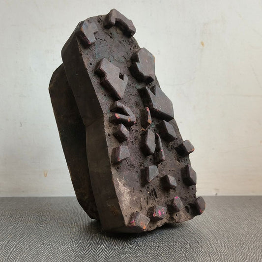 Historic Wooden Printing Block – Traditional Indian Carved Stamp