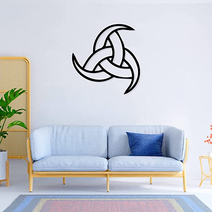 Artrooms Swirl Art Metal Wall Art - Wall Decoration | Wall Hanging (25x25 inch) | Black Matte Finish