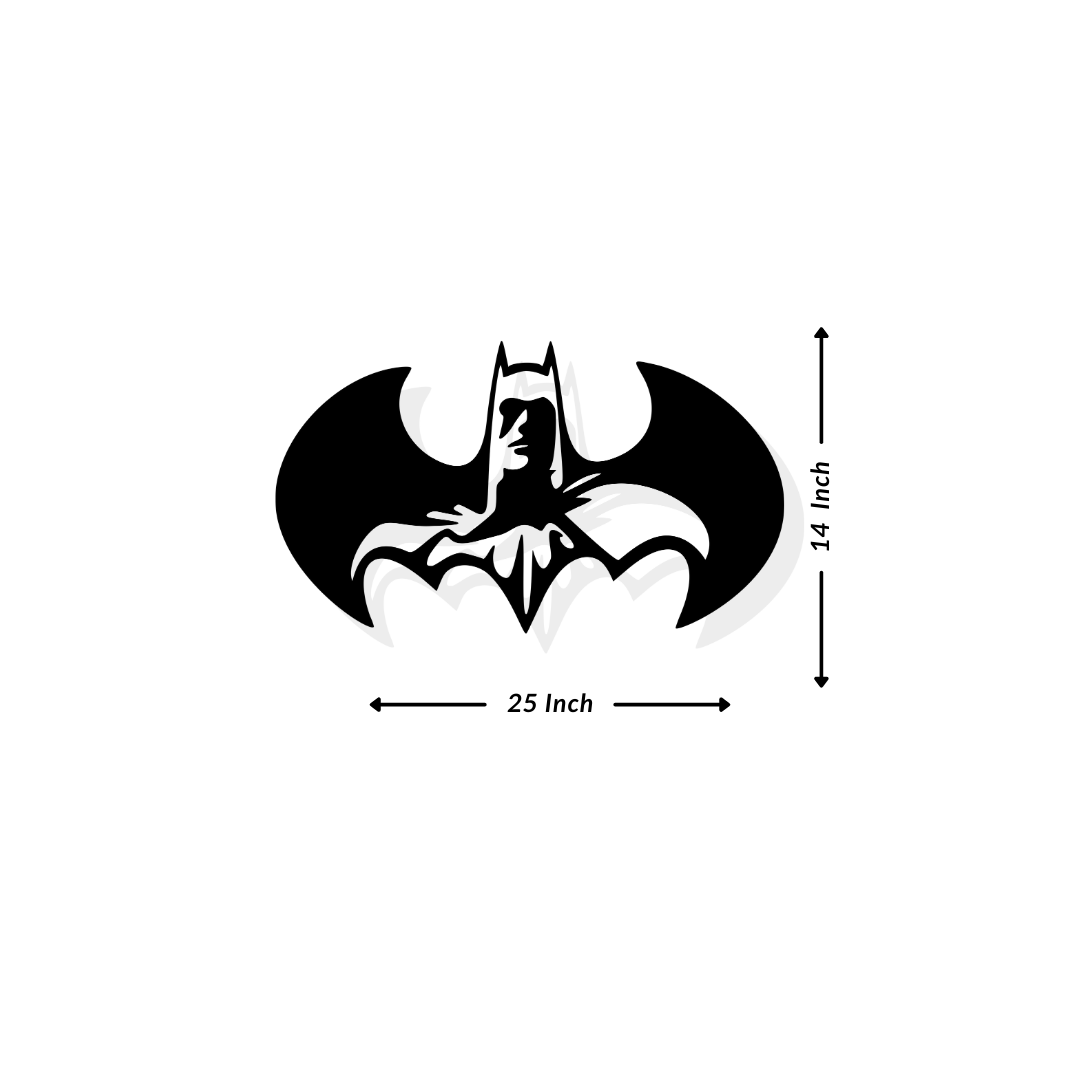 Artrooms Batman Metal Wall Art - Wall Decoration | Wall Hanging (25x14 inch) | Black Matte Finish