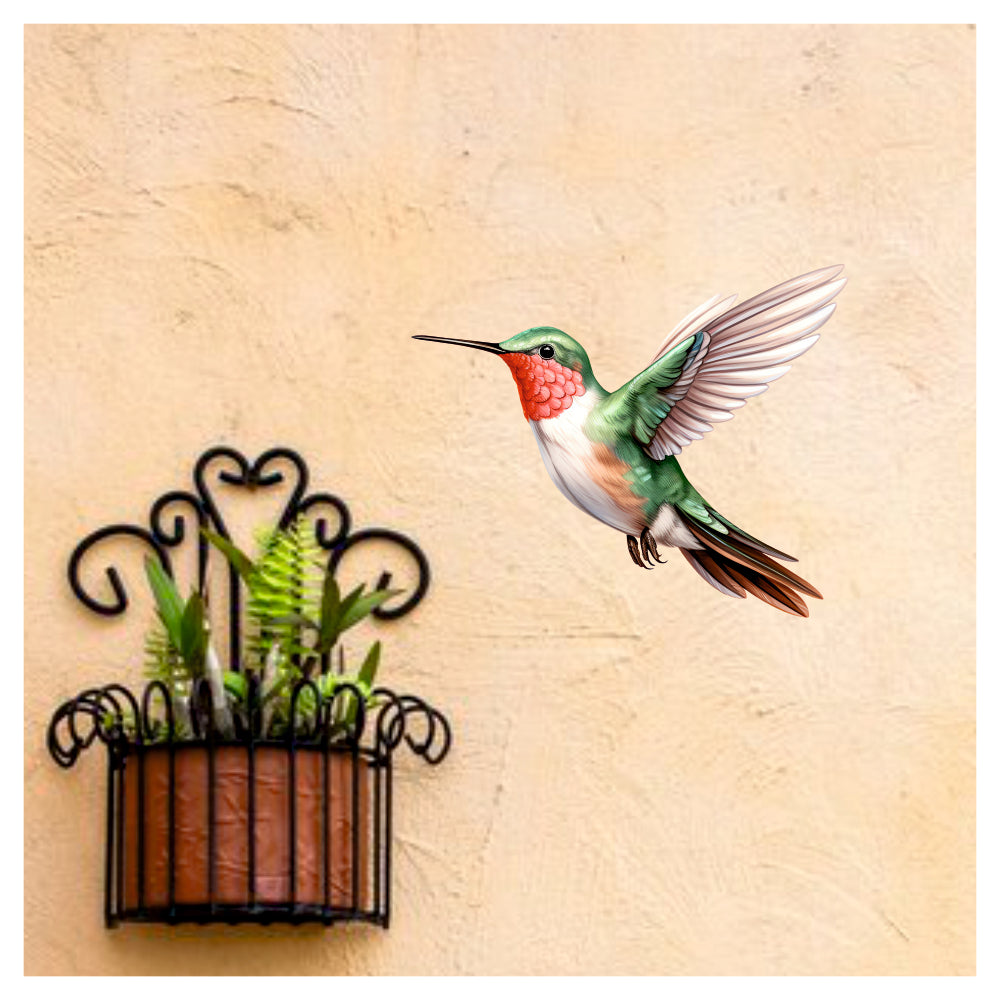 Hummingbird Wall Sticker – flying bird vinyl wall decal for home décor