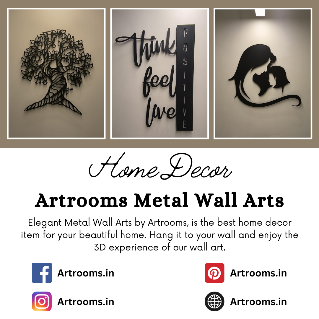 Artrooms Shri Yantra Metal Wall Art - Wall Decoration | Wall Hanging (24x24 inch) | Black Matte Finish