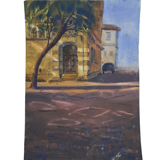 Water Color Handmade Painting 11 X 18 Inch - (Figure92)