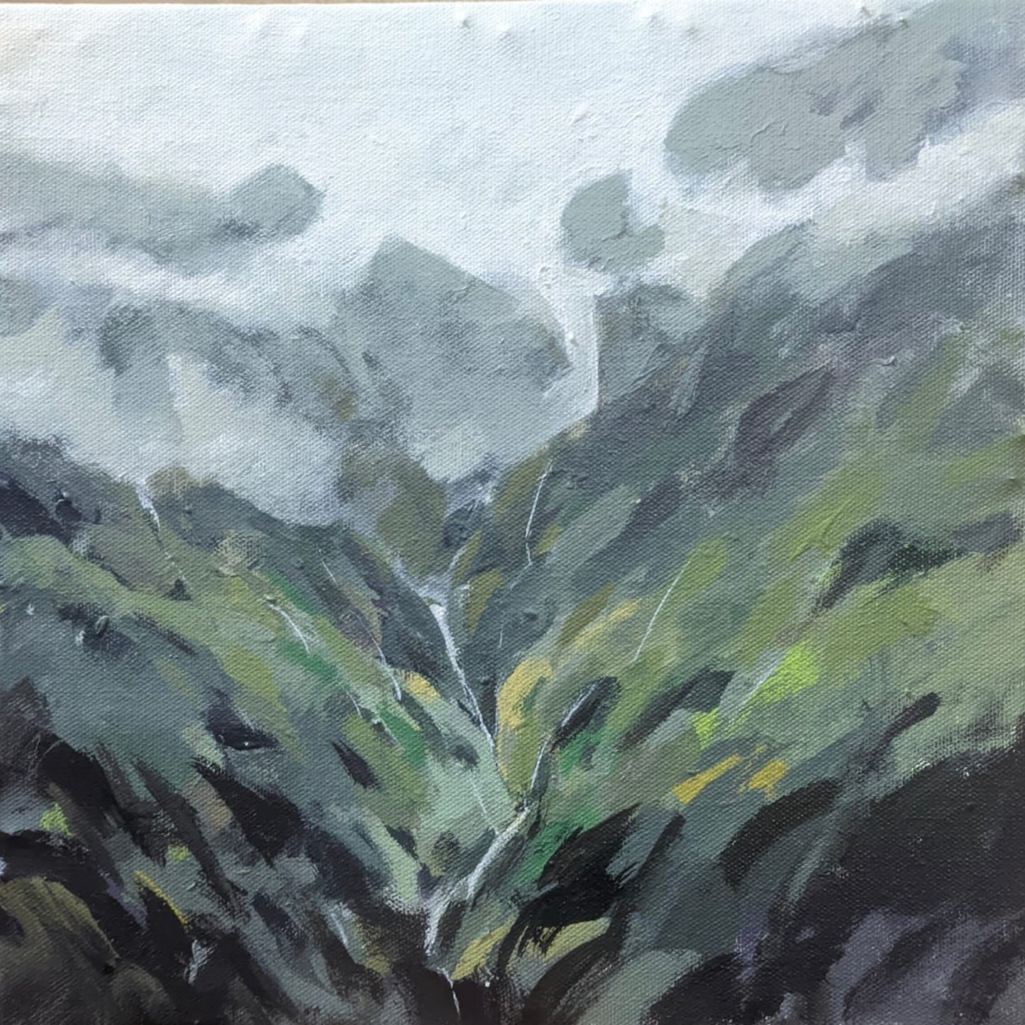 Water Color Handmade Painting 11 X 18 Inch - (Mountain98)