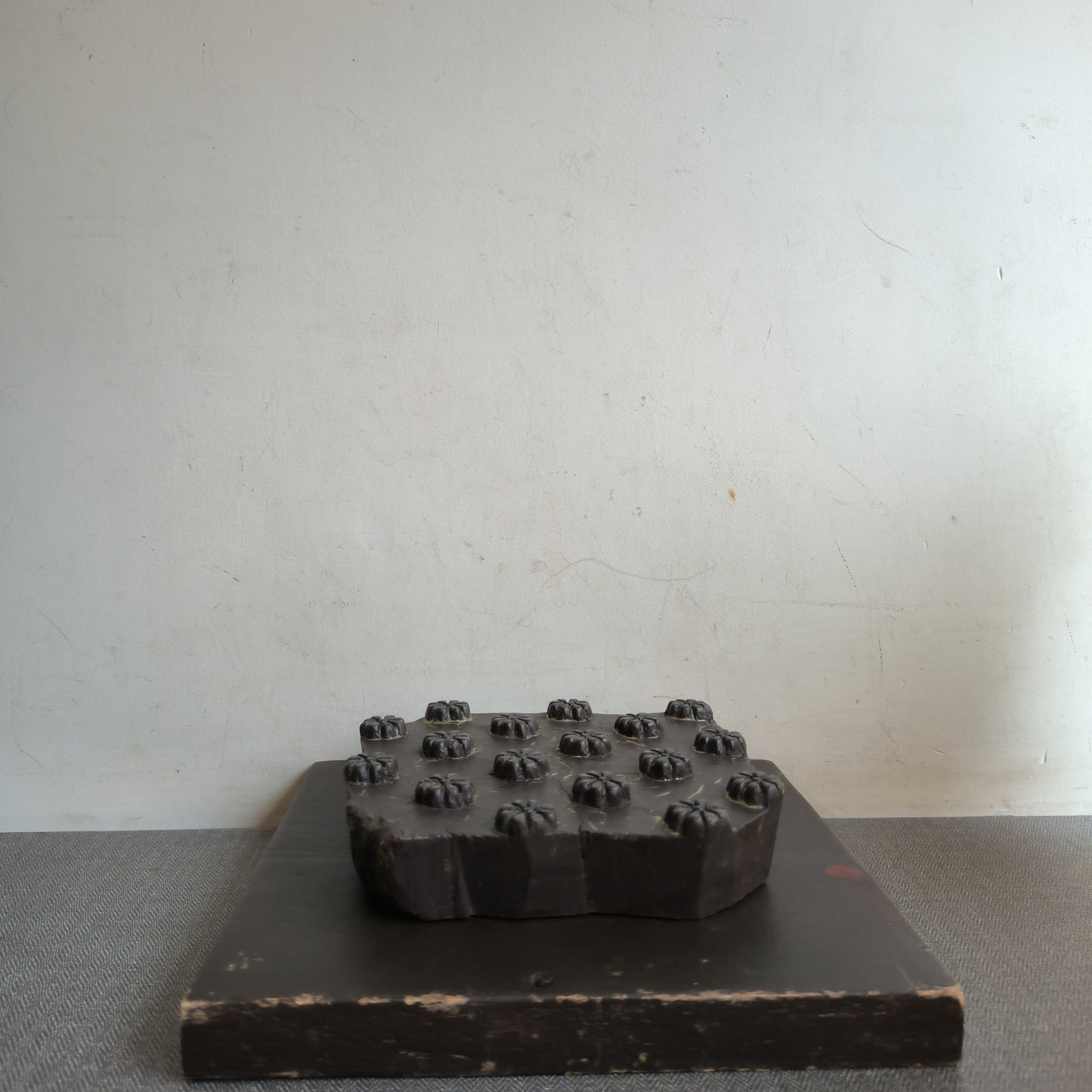 Floral wooden block