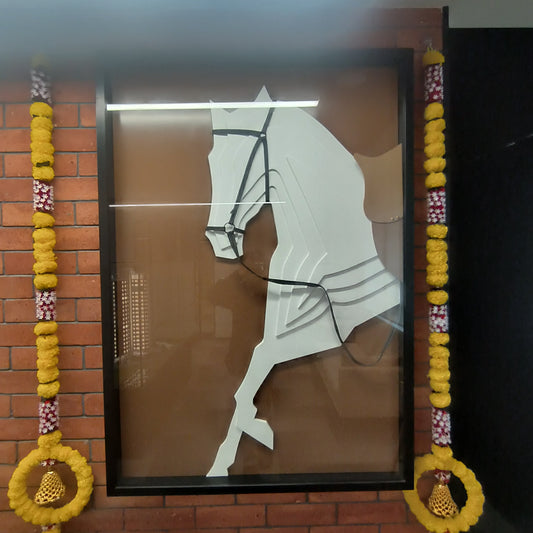 Elegant Horse 3D MDF Wall Art β Modern Minimalist Wall Decor for Living Room & Office