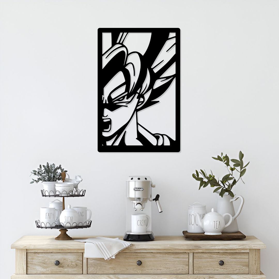 Goku Metal Wall Art anime wall hanging decor for dining room and kitchen area