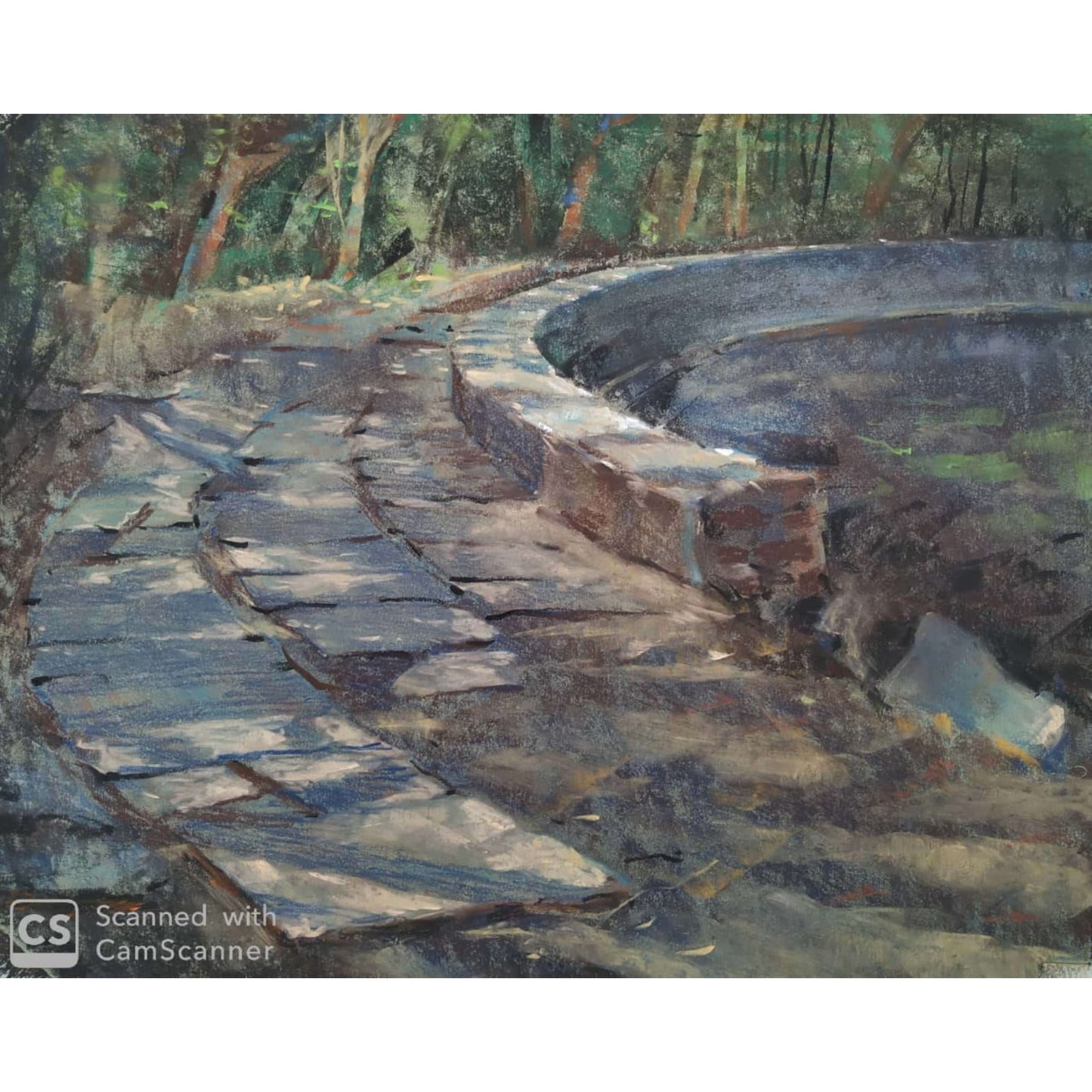 Water Color Handmade Painting 11 X 18 Inch - (Monument22)