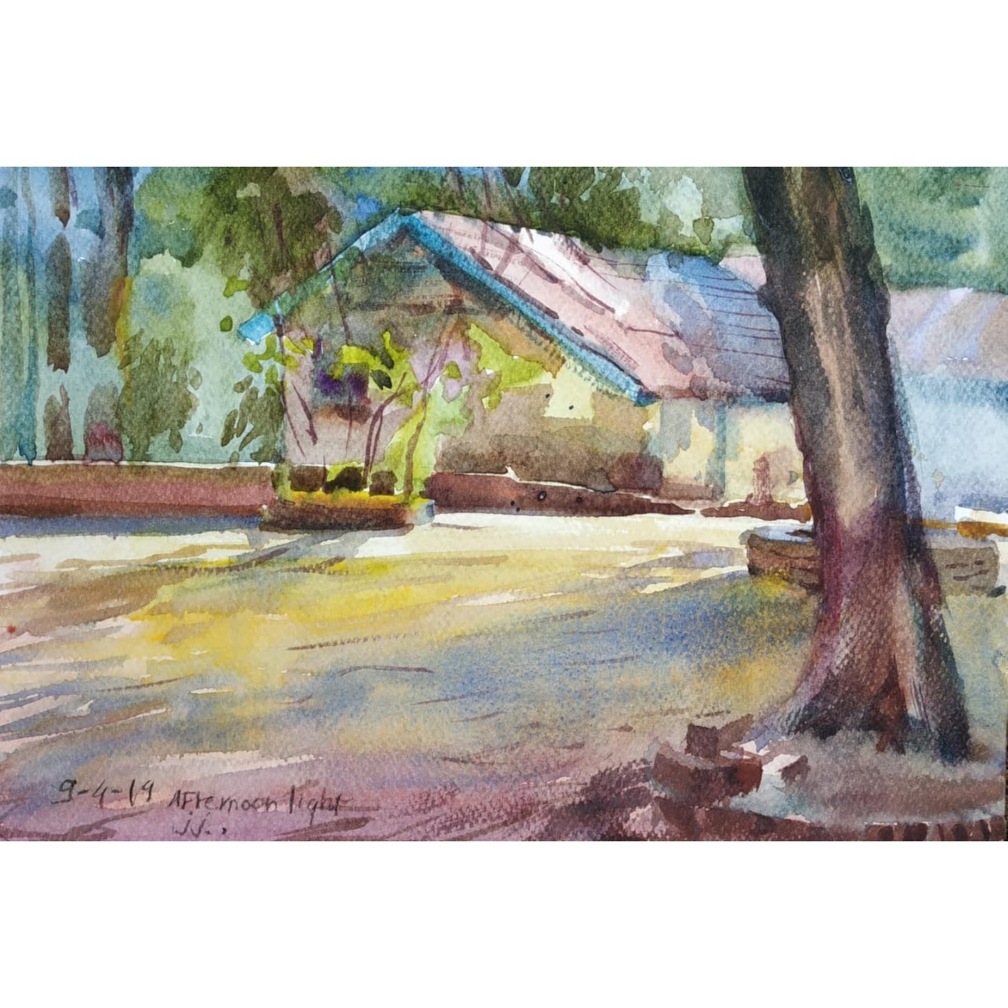 Water Color Handmade Painting 18 X 11 Inch - (House24)