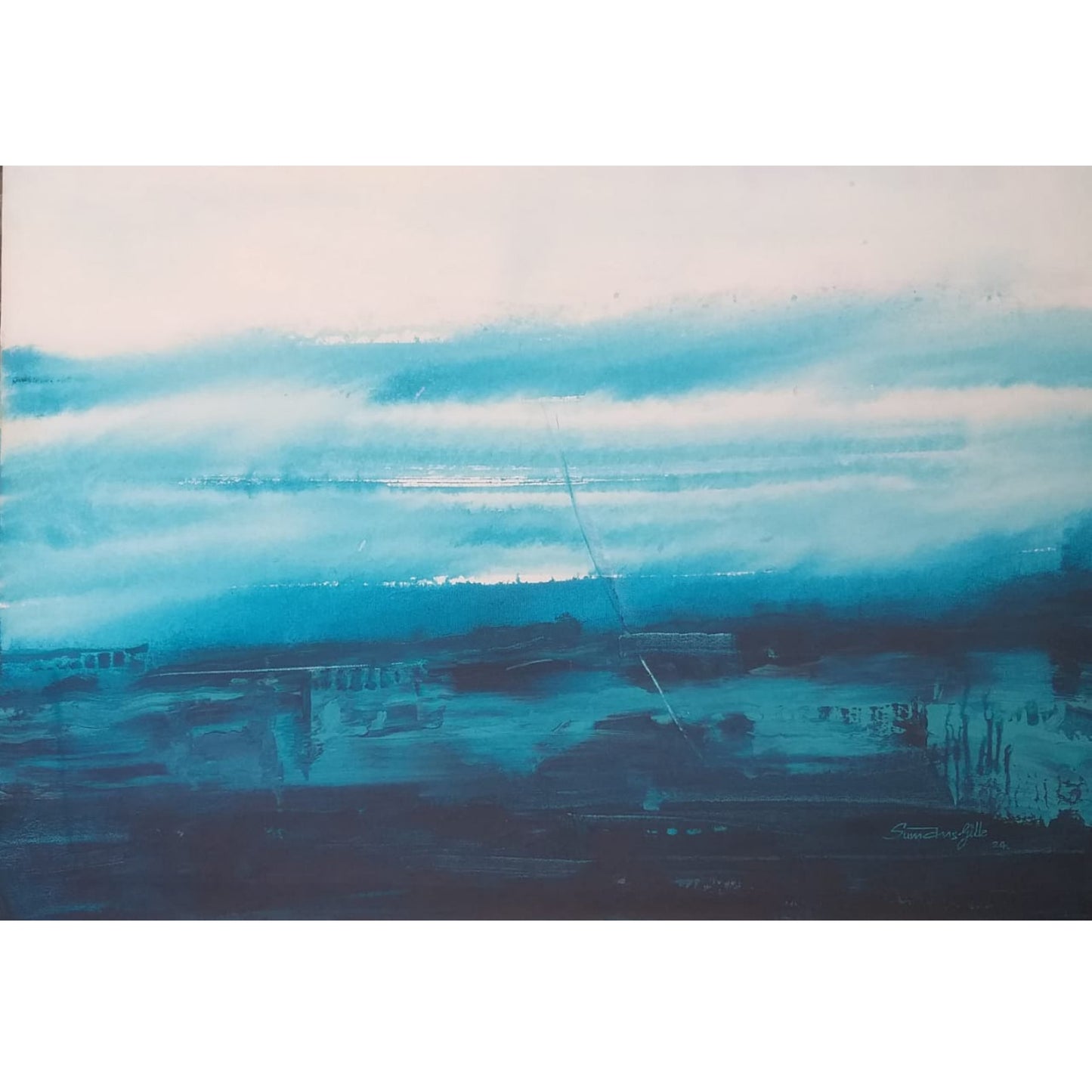 Water Color Hand Painting 11 X 18 Inch - (0066)