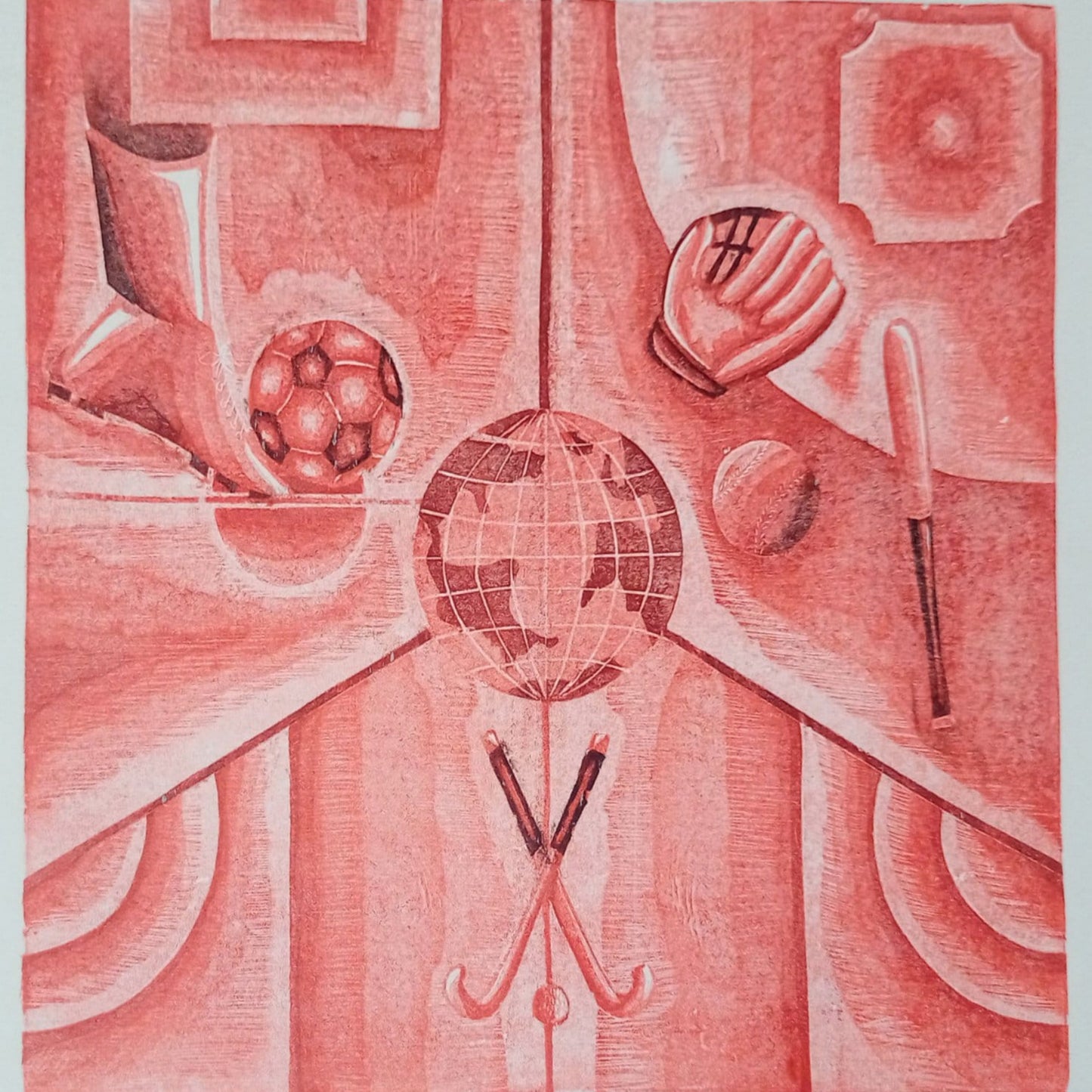 Water Color Handmade Painting 11 X 18 Inch - (Composition82)