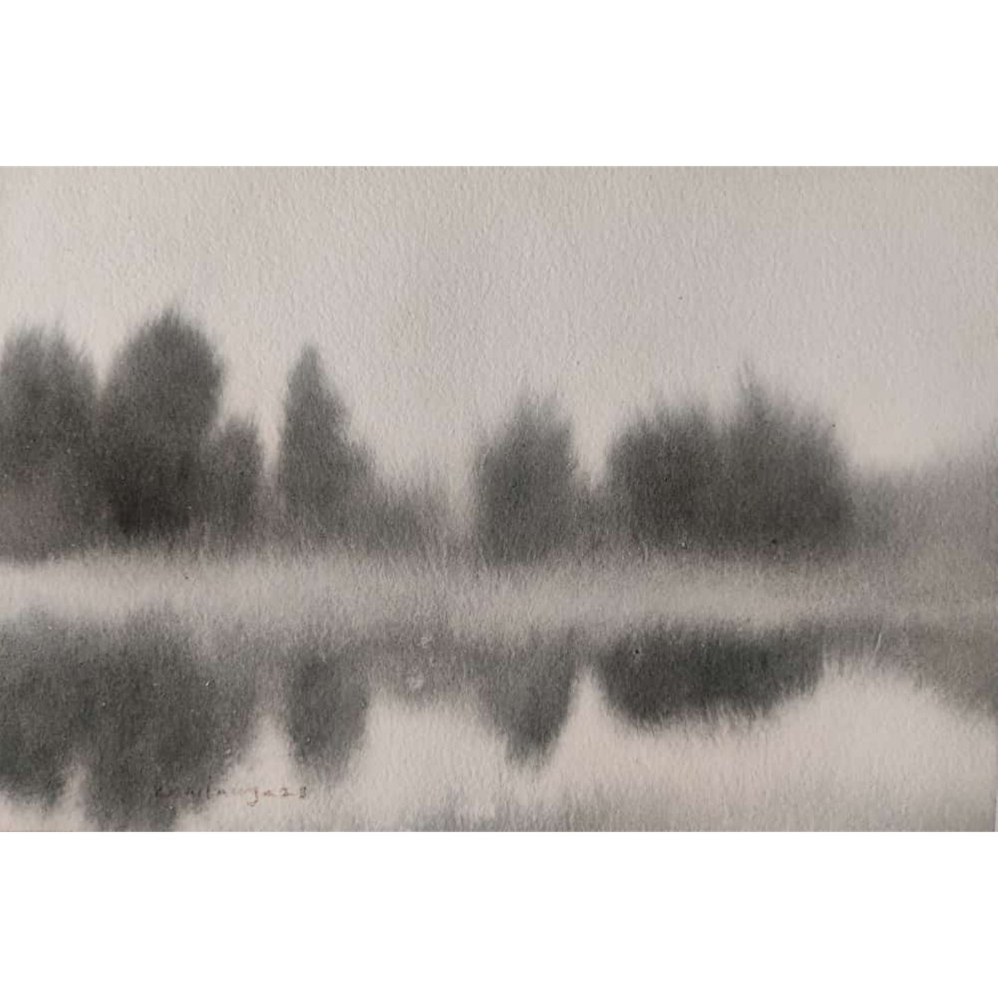 Water Color Handmade Painting 11 X 18 Inch - (Landscape124)