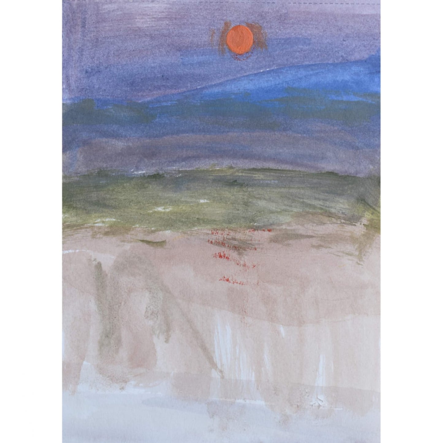 Water Color Handmade Painting 11 X 18 Inch - (Landscape153)