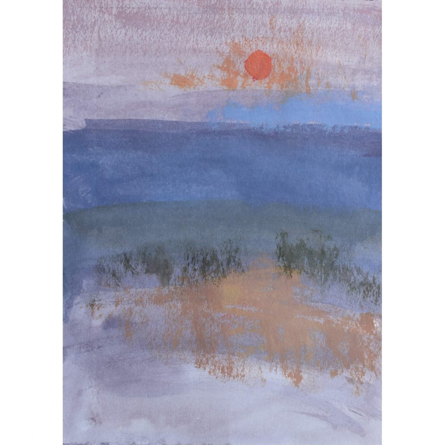 Water Color Handmade Painting 11 X 18 Inch - (Landscape170)