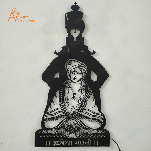 Vitthal and Dnyaneshwar Metal Wall Art Without Light