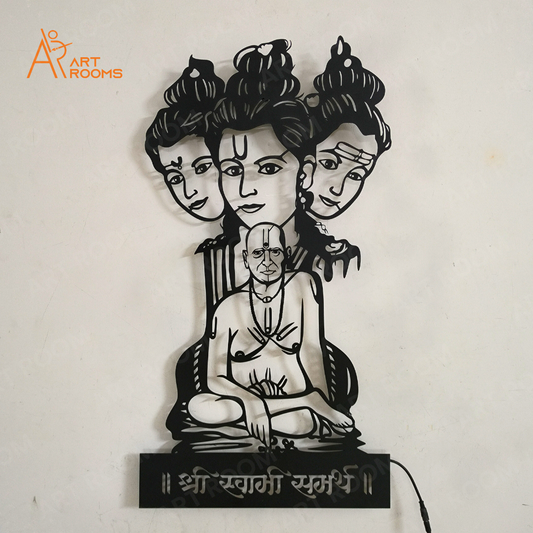 Swami Samarth Metal Wall Art Without Light