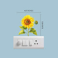Sunflower Wall Sticker – Floral Vinyl Wall Decal for Home & Bedroom Décor