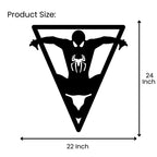 Artrooms Spiderman Metal Wall Art - Wall Decoration | Wall Hanging (22x24 inch) | Black Matte Finish