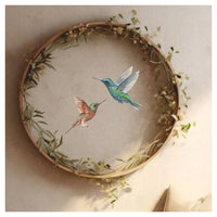 Hummingbird Wall Sticker – Pair of Birds Vinyl Wall Decal for Bedroom & Home Décor