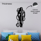 Artrooms Hanuman Metal Wall Art - Wall Decoration | Wall Hanging 11x24 inch | Black Matte Finish