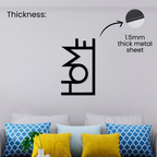 Artrooms Home Metal Wall Art - Wall Decoration | Wall Hanging (14x24 inch) | Black Matte Finish