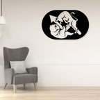 Artrooms Bull and Bear Metal Wall Art - Wall Decoration | Wall Hanging (25x15 inch) | Black Matte Finish
