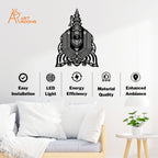 Tulja Bhavani Metal Wall Art With Light instructions