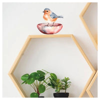 Bird Wall Sticker – Robin Bird Vinyl Wall Decal for Bedroom & Living Room