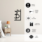 Artrooms Home Metal Wall Art - Wall Decoration | Wall Hanging (14x24 inch) | Black Matte Finish