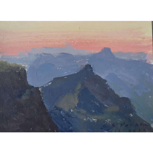 Water Color Handmade Painting 11 X 18 Inch - (Mountain143)
