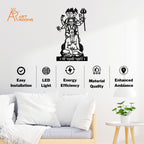 Swami, Datta And Sai Baba Metal Wall Art With Light – Easy Install Spiritual Wall Décor