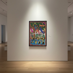 Madhubani Krishna Leela (Gopika Cheerharan) by Nikhila Gokhale