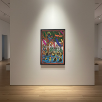 Madhubani Krishna Leela (Gopika Cheerharan) by Nikhila Gokhale