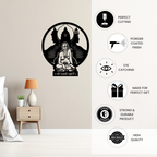 Swami Samarth and Dattatreya Metal Wall Art - Wall Decoration | Wall Hanging | Black Matte Finish