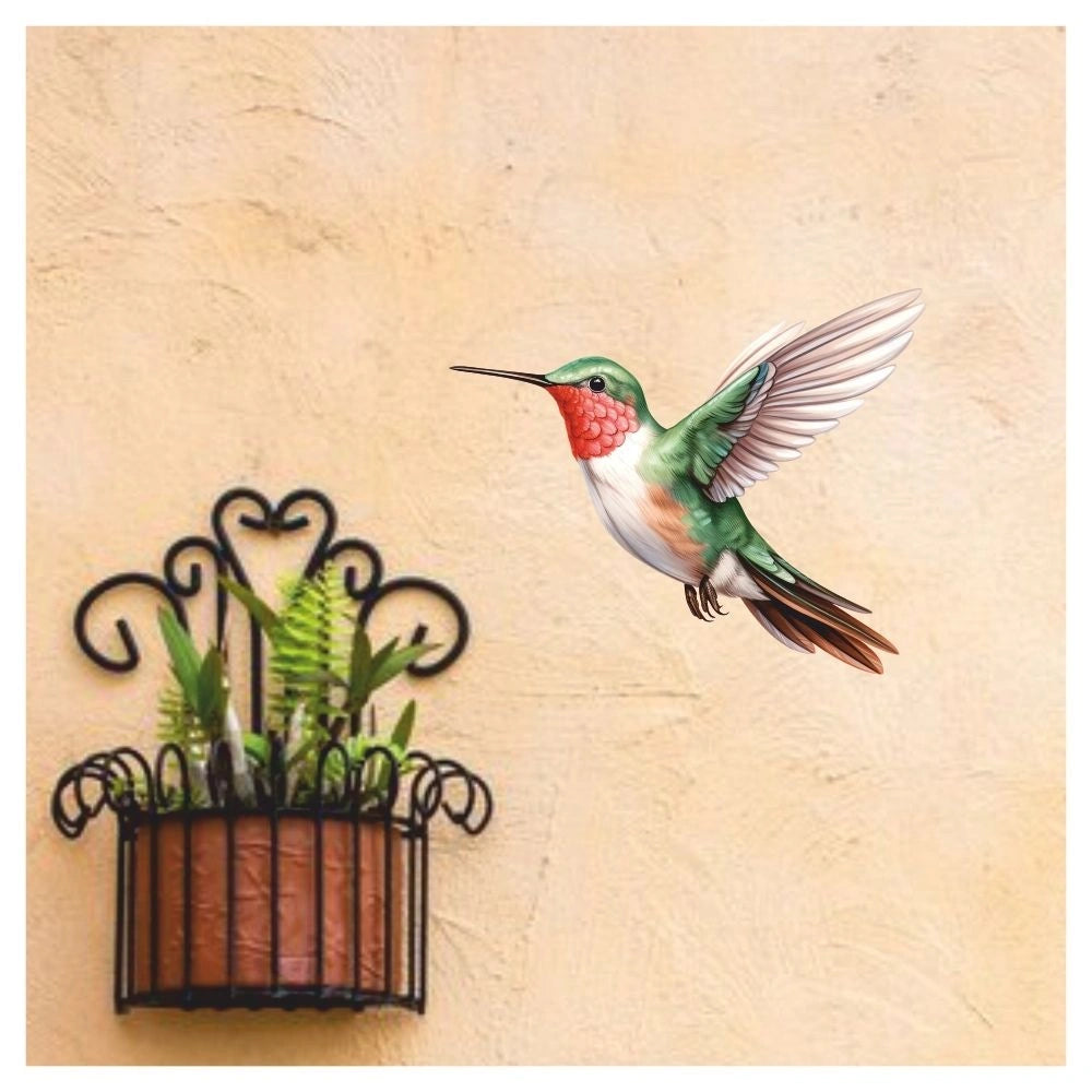 Hummingbird Wall Sticker – Flying Bird Vinyl Wall Decal for Home Décor