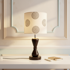 Fabric Lamp Shade – Concentric Circle Block Print Cotton