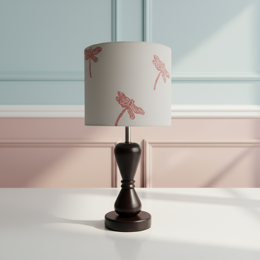 Fabric Lamp Shade – Dragonfly Block Print Cotton