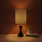 Fabric Lamp Shade – Leaf Block Print Cotton
