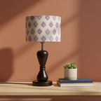 Fabric Lamp Shade – Purple Paisley Block Print Cotton