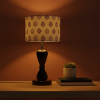 Fabric Lamp Shade – Purple Paisley Block Print Cotton