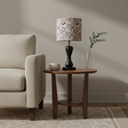 Fabric Lamp Shade – Floral Block Print Cotton Lampshade (Maroon & Green)