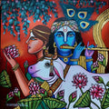 Water Color Handmade Painting 11 X 18 Inch - (Religion177)