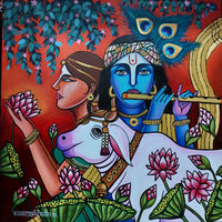 Water Color Handmade Painting 11 X 18 Inch - (Religion177)